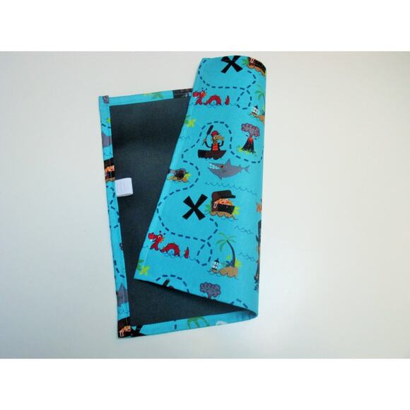 Pirate chalkboard placemat, quiet activity, travel art mat - Picture 1 of 5